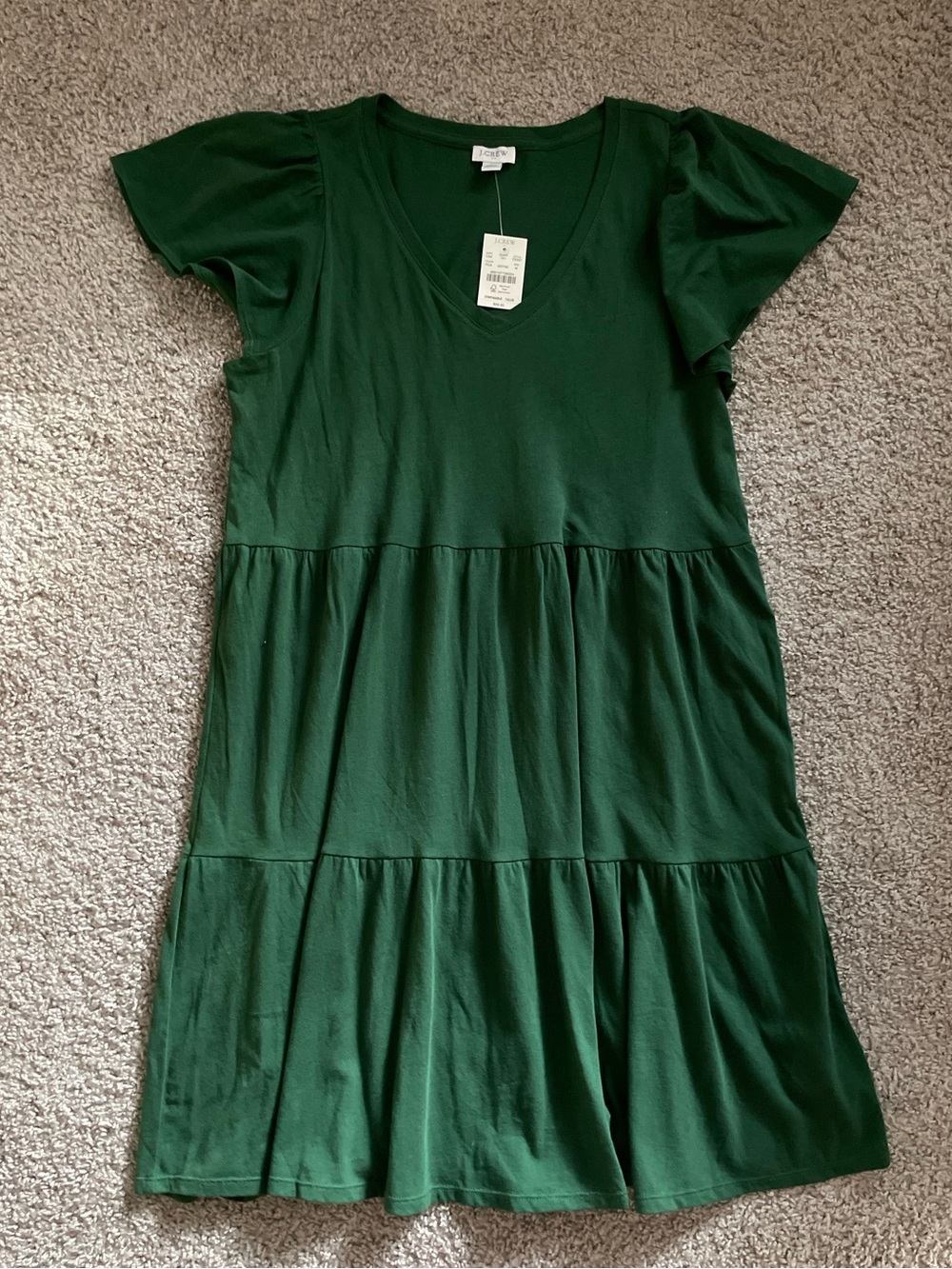 J. Crew Tiered V-Neck Dress